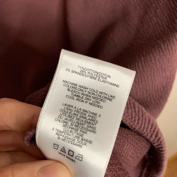 EXPRESS MAUVE Crepe Dress Puffy Flutter Sleeves - Picture 6 of 13